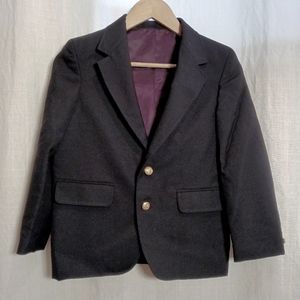 Talbot's Boys Navy Wool Blazer with Gold Crest Buttons Size 7X